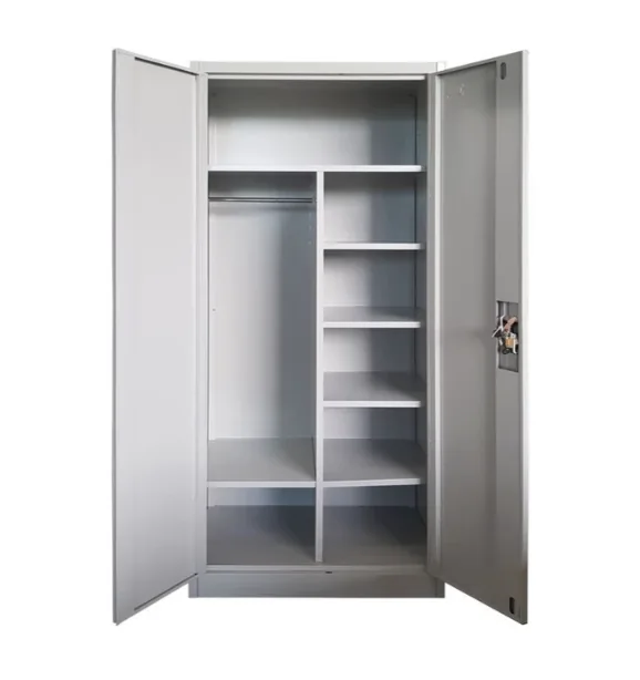Twin — Two Door Steel Wardrobe with Lock