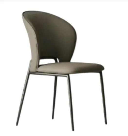 Curved Back Dining Chair, Upholstered
